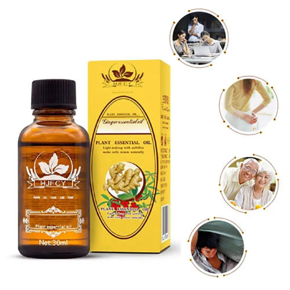 30ml Ginger Essential Oil Natural Plant Therapy Massage Lymphatic Drainage Incense Essential Oil