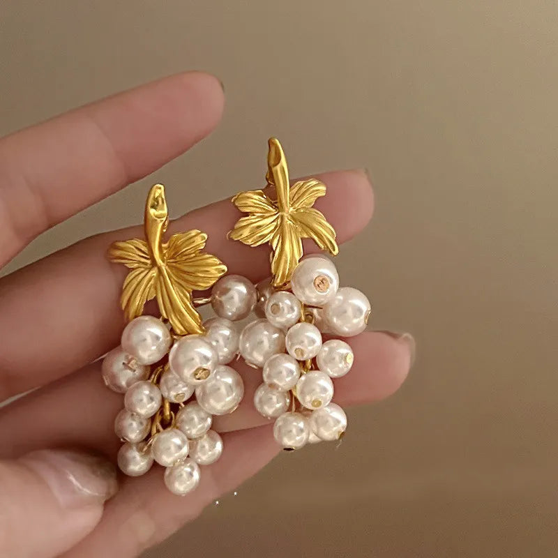 Classic Natural Shell Pearl Long Tassel Earrings for Women Ladies Gold Color Chain White Drop Earrings Bridal Jewelry Gift