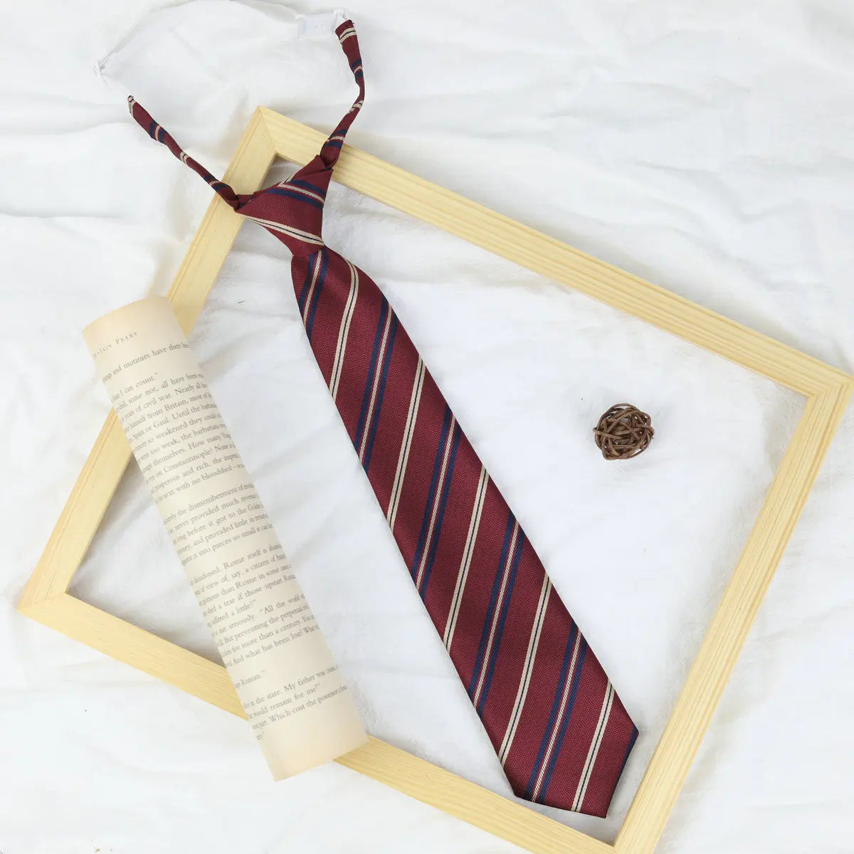 Japanese JK Men Tie Female Clothes Accessories Decorate Student Uniform Bow Tie Hand College Style Red Striped Ties for Girls