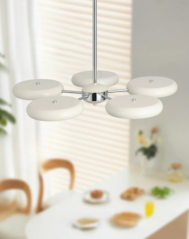 Cream Beige Restaurant Pendant Light Modern Minimalist Creative Ceiling Chandeliers Bauhaus Dining Room Light Bedroom Lighting