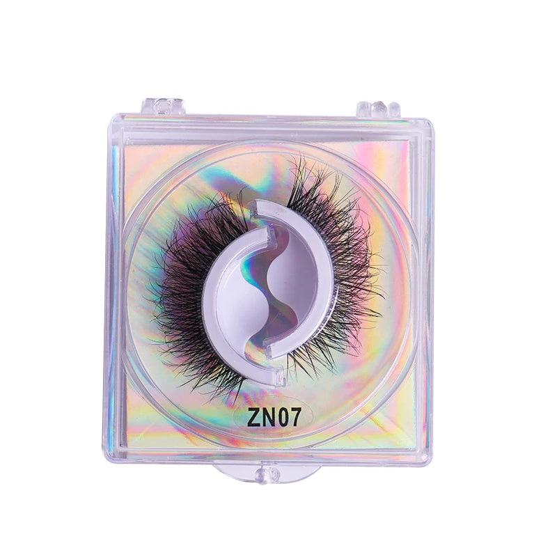 1Pair Reusable Self-Adhesive False Eyelashes Natural Multiple reversible glue-free self-adhesive pairs of false eyelashes Hot