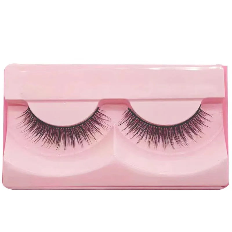 1Pair Reusable Self-Adhesive False Eyelashes Natural Multiple reversible glue-free self-adhesive pairs of false eyelashes Hot