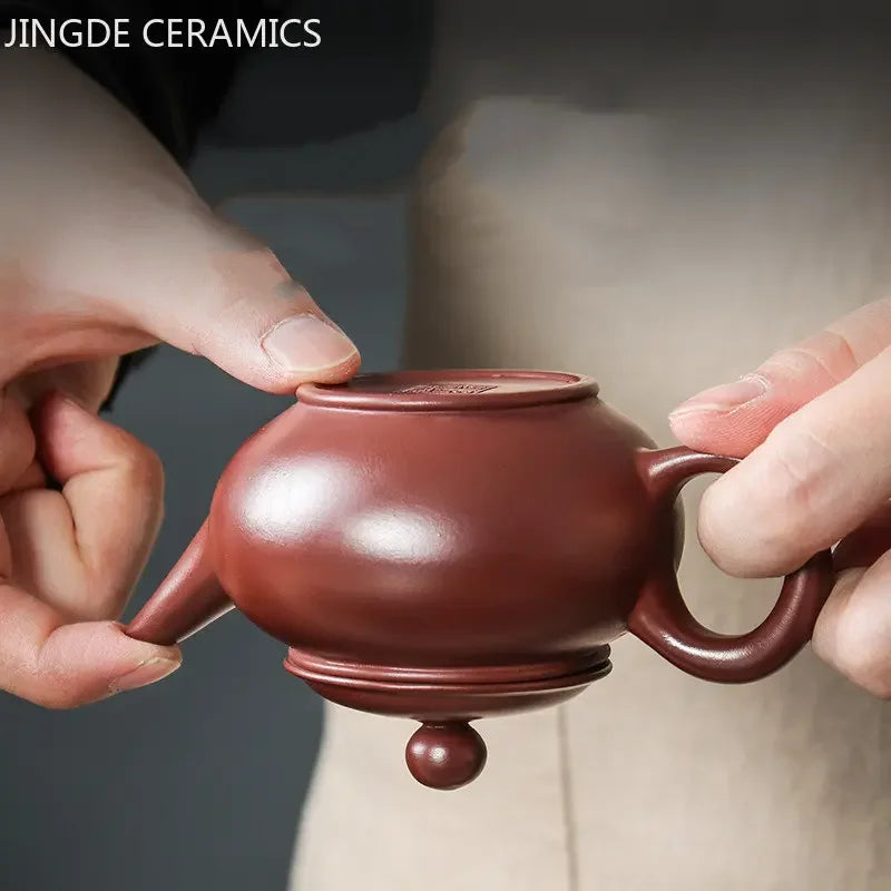120ml Handmade Antique Purple Clay Teapot Yixing Zhu Mud Filter Beauty Kettle Chinese Tea Ceremony Customized Tea Pot