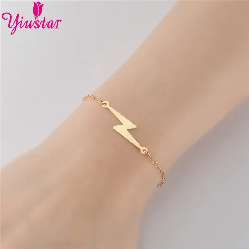 New Simple Christian Cross Stainless Steel Chain Bracelets for Women Men Religious Jewelry Lucky Cuff Bangles Gift Wholesale
