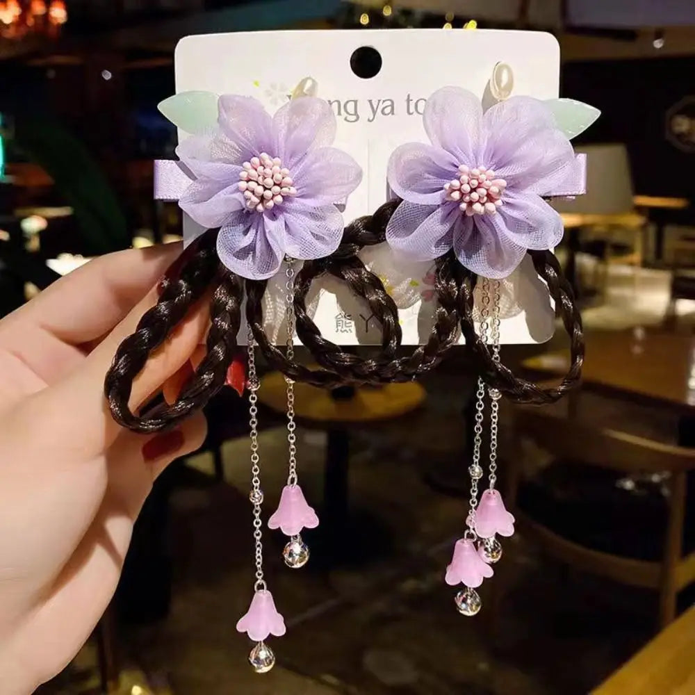 Duckbill Clip Bowknot  Hair Clip Wig Braid Head Wear Ancient Style  Hairpin Children Hair Clip Women Hair Accessories