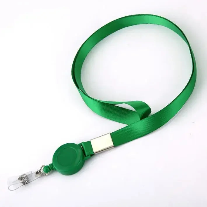 Aluminum Alloy Card Holder Retractable Badge Reel Lanyard Employee Staff Name ID Card Card Holder Business Supplies