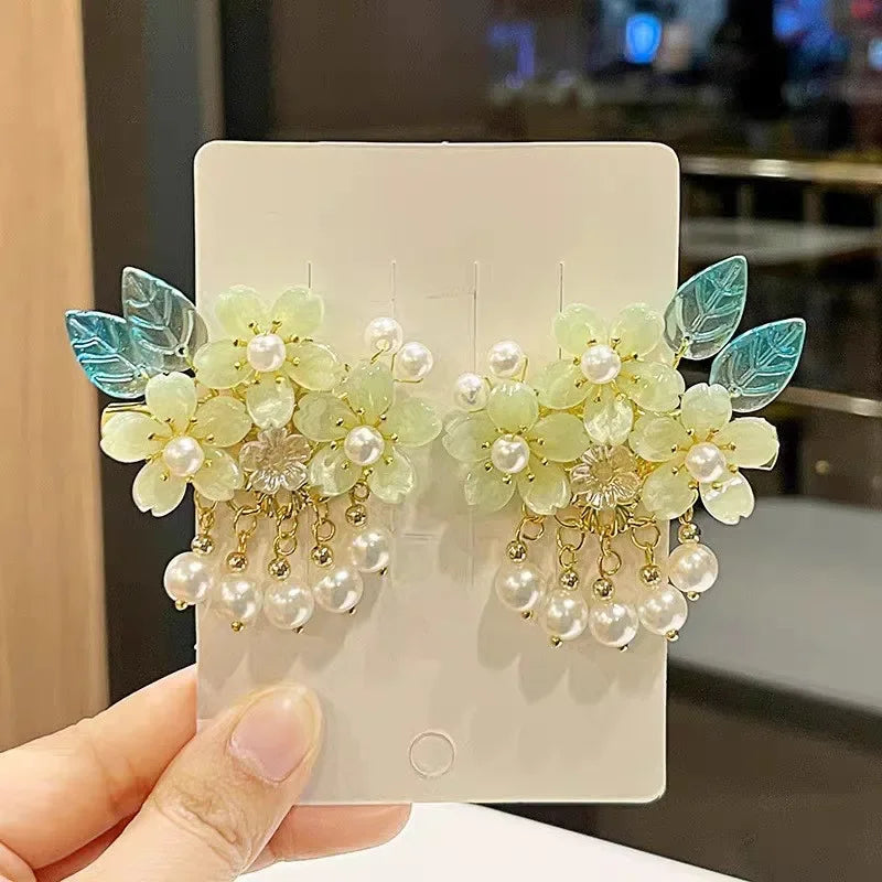 Children's Headwear Ancient Style Girl Hanfu Hair Bundle Wig Accessories Princess Dress Up Gift