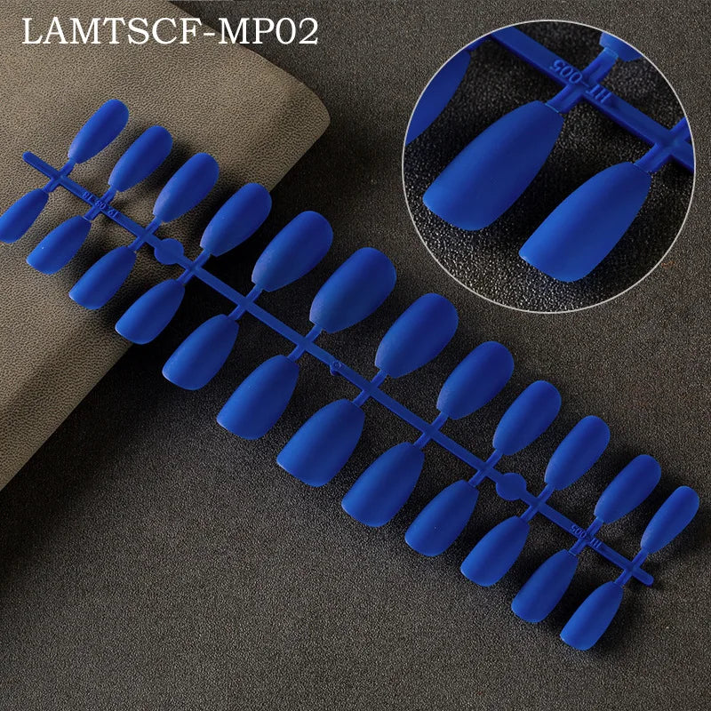 24tips/pc French White Fake Nails Matte /Glossy Detachable Long Square Natural False Press on Nails Manicure Faux Ongles