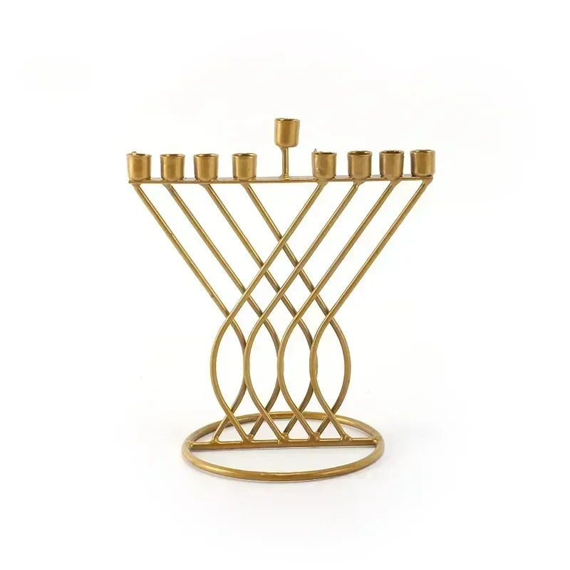 Judaica 9 lamp candle holders,Hanukkah party iron craft decorations, Sabbath gift Chankiah Menorah
