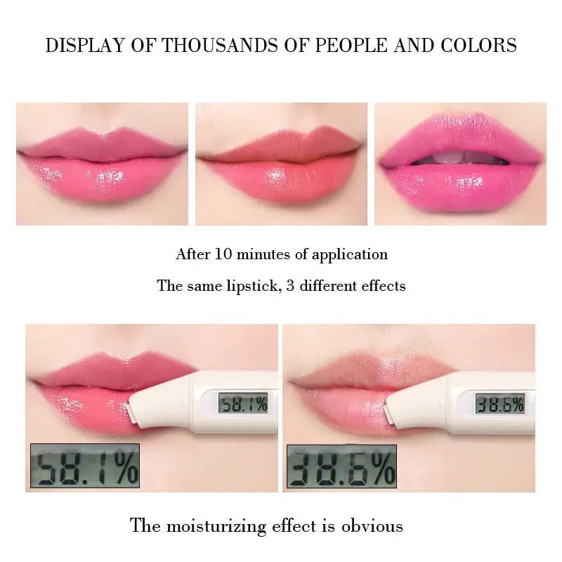1PCS Moisturizing Natural Aloe Essence Lip Gloss Changable Color Portable Waterproof Long Lasting Nutritious Lips Care Lipstick