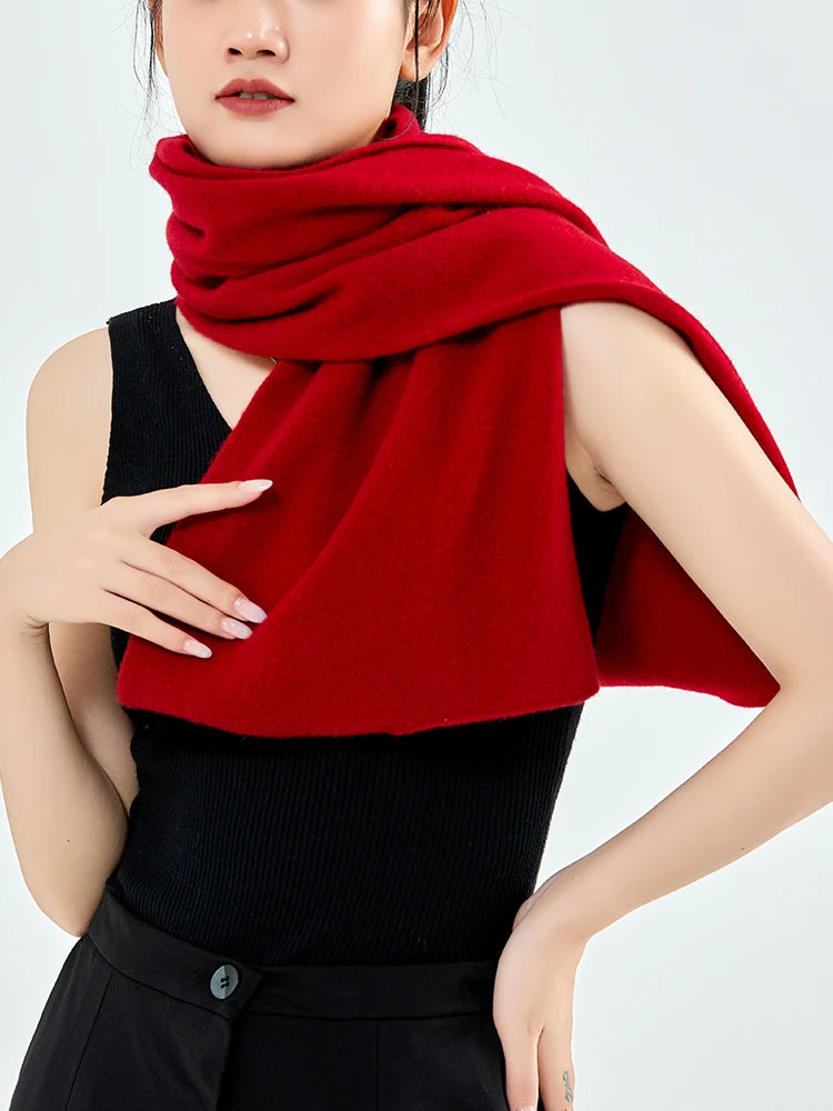 Trend Shawl Wrap Scarf Two Purposes 100% Wool Women Knitted Accessories Cape Casual Soft Scarves Warm Cappa Cozy Fashion Mantles