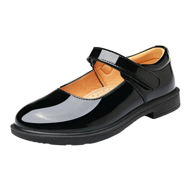 Performance Shoes Princess Girl Shoe British Style Mary Jane Student Black Soft Bottom Child Barefoot Women's Leather Shoes Kids