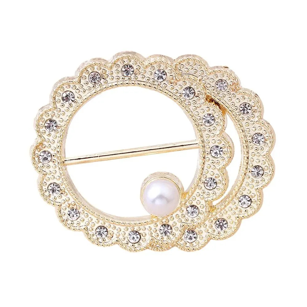 New Rhinstone Scarf Buckle T-Shirt Silk Clasp Clip Holder Scarf Ring Brooch Waist Buckle Fashion Minimalist Jewelry Accessories