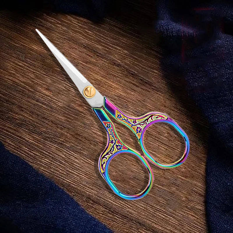 Small Vintage European Style Scissors Stainless Steel For Cross Stitch Cutting Embroidery Sewing Handcraft Craft DIY Art Work
