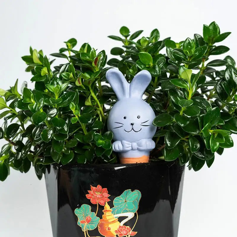 Terracotta Watering Spikes Bunny Shaped Plant Globes For Watering Drip Irrigation Plant Waterer Devices Terracotta Watering