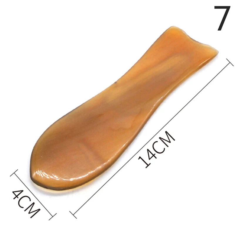 Gouache Scraper Natural Stone Gua Sha Massage Comb Head Body Meridian Scraping Reflexology Blood Circulation Jade Therapy Tools