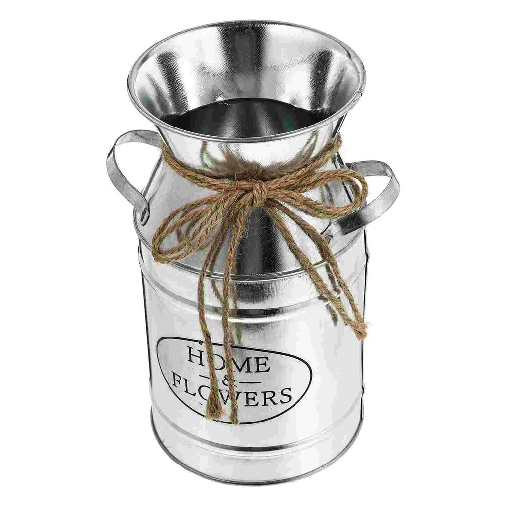 Flowerpot Bucket Delicate Iron Home Decor Retro Style Photo Prop Kettle Container Display Large