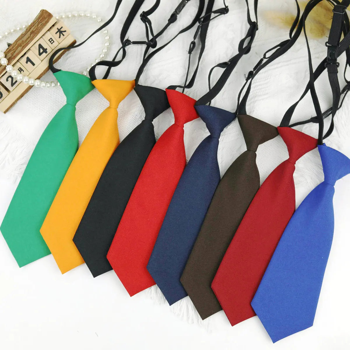 Daily JK Ties Solid 7CM Lazy Neckties Girls Short Shirt Tie Kids Student Collar School Uniform Accessories College Female Cravat
