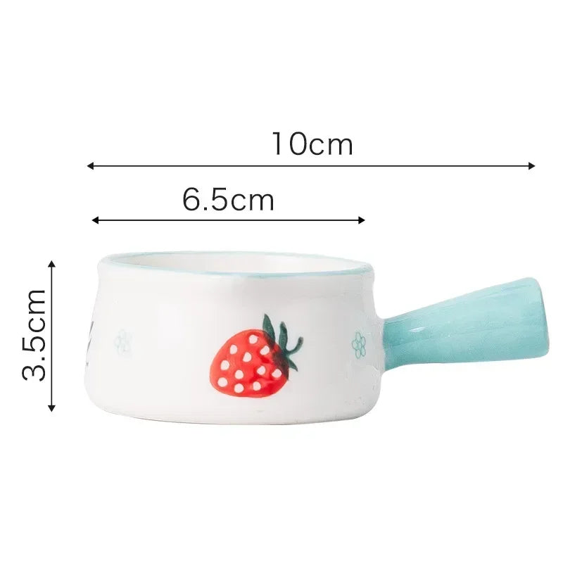 Ceramic Milk Jugs Creamer Cup with Handle Japanese Milk Frothing Coffee Sugar Pot Jam Bowl Seasoning Sauce Dish Kitchen Cookware