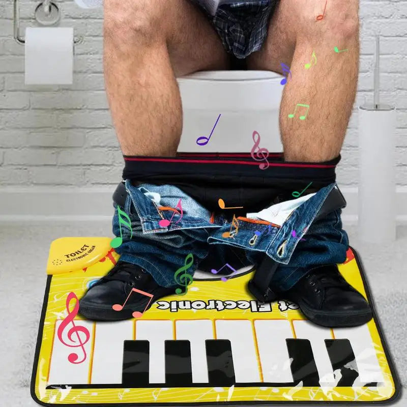 Toilet Mats For Bathroom Creative Toilet Piano Carpet Mat Gags & Practical Joke Toys For Boys Girls Kid For Toilet Bathroom Dorm