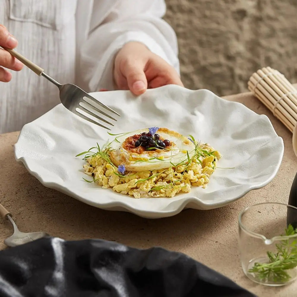 Tableware Ceramic Western Cuisine Plate Creative Multi-Function Storage Dish Reusable Dessert Tray Commercial