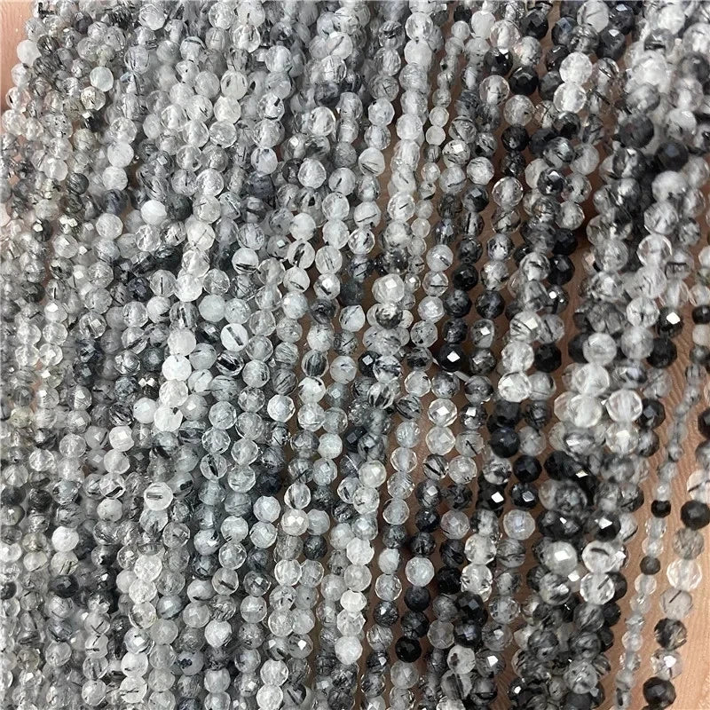 Faceted Natural 2 3 mm Stone Bead Zircon Rose Quartzs Amethysts Rubys Agates Seed Beads for Jewelry Making Beadwork DIY Supplies