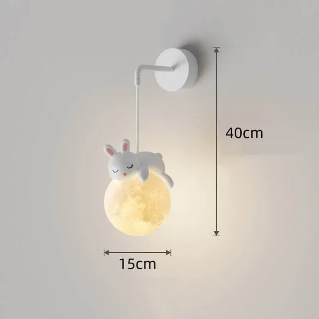 Modern Minimalist LED Chandelier Children's Rooms Bedrooms Bedside Aisles Balconies Pendant Lamp Creative Study Bear Decor Light