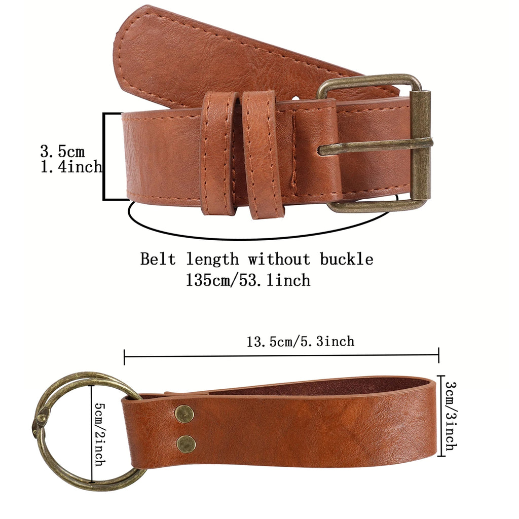 Medieval Plain leather belt waist accessory PU Belt From The Renaissance Era Medieval Viking Skirt And Hiking Accessories
