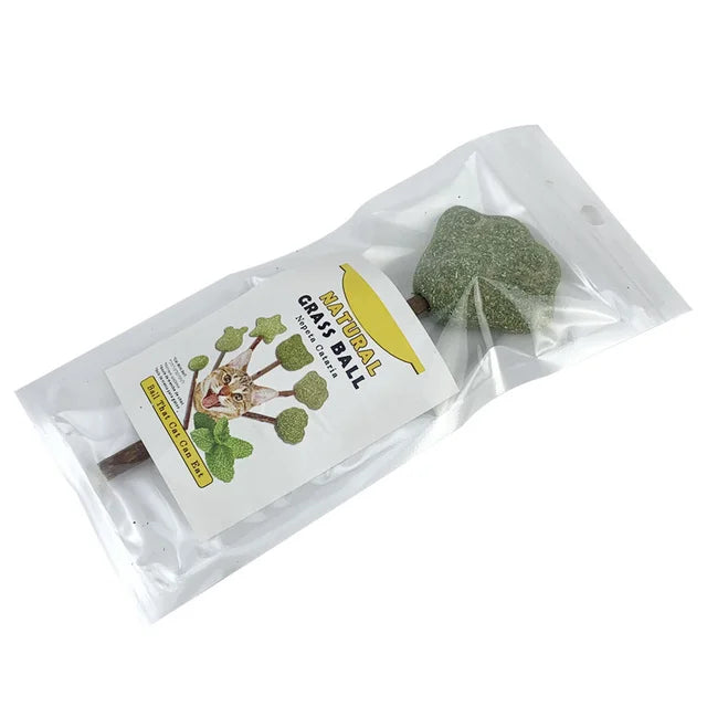 Cute Shape Fresh Cat Catnip Toys Cat Mint Natural Safety Edible Cute Shape Pet Mint Lollipop Catnip Ball Cat Toy Clean Teeth