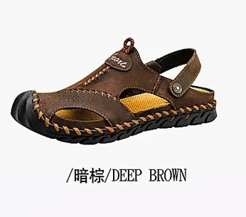 Genuine Leather Sandals Men's Comfortable Slipper Summer Man Sandals 2024 Trending Man's Leather Sandal Designer Men's Shoes