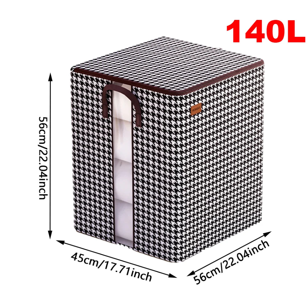 100L Dirty Clothes Bag Box Foldable Laundry Hamper Basket with Bamboo Handle&Lid with Removable Liner Bag for Laundry Room Dorm