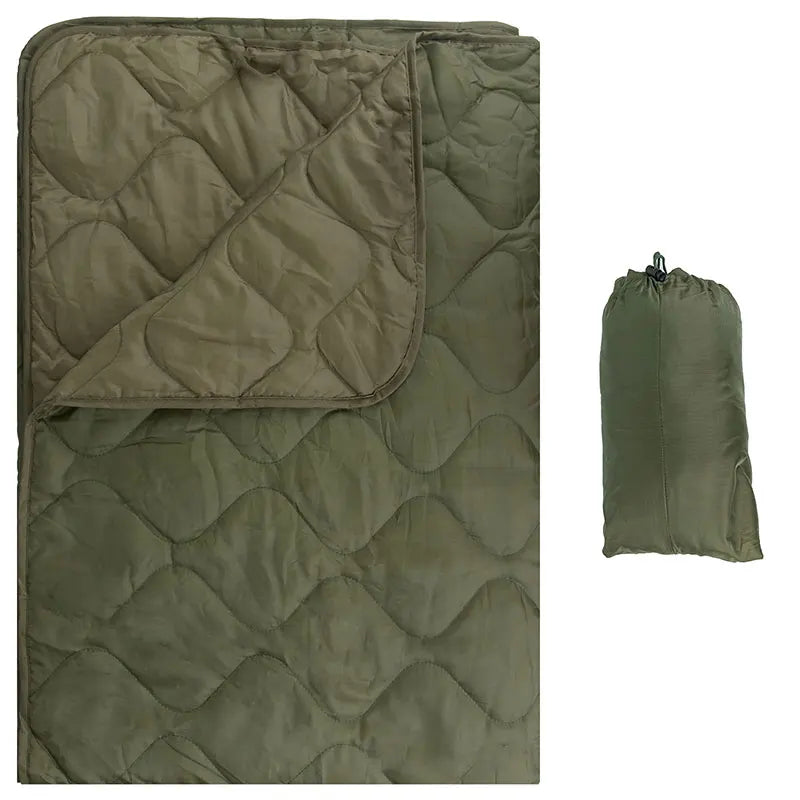 BDU Camo Quilted Pad Portable US Jungle Light Summer Cotton Single Bed Comforter Blanket Compressible Camping Rug Cover Washable