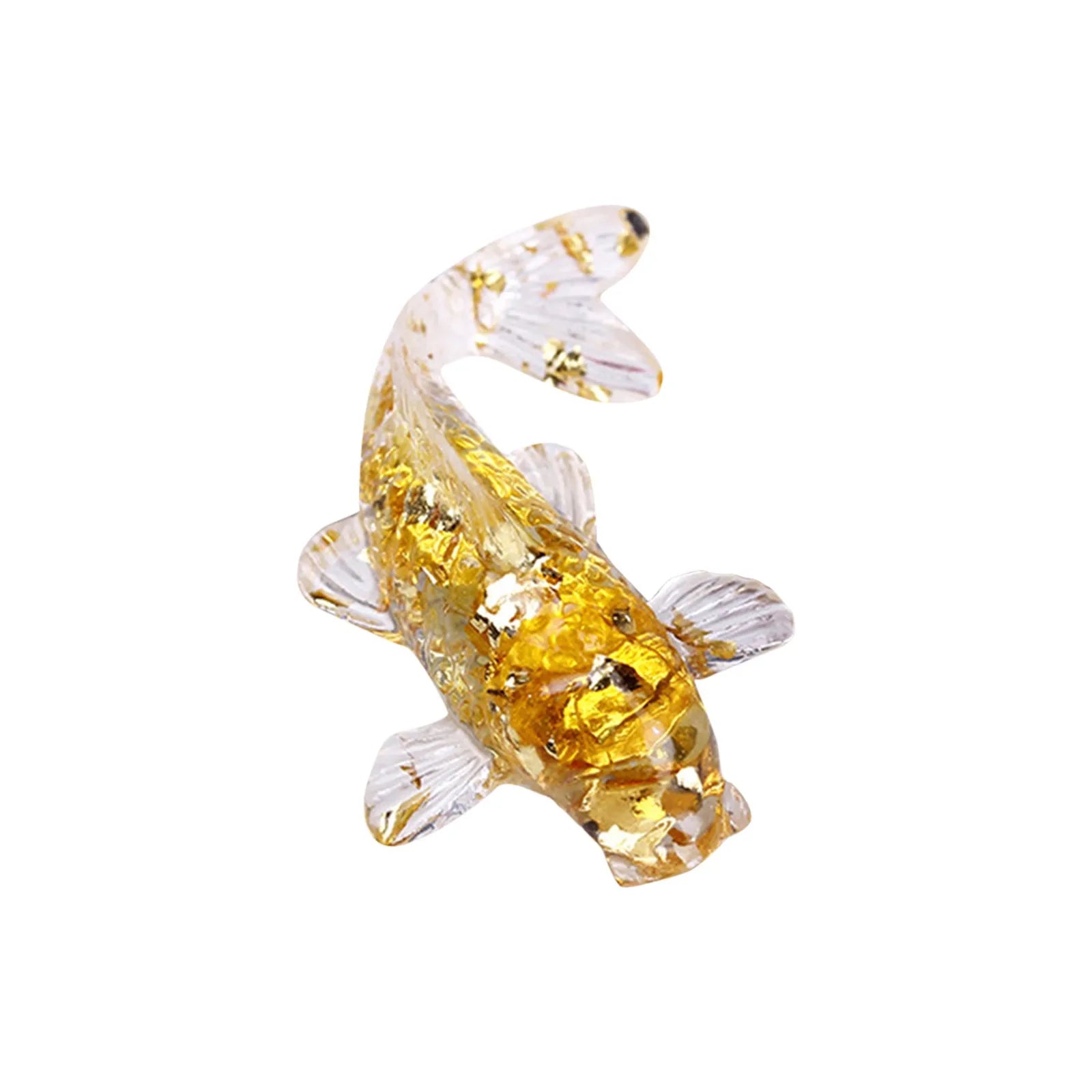 Natural Crystal Gravel Fish Shape Small Ornaments Decorative Office Surface Christmas Ornaments Vintage Dark Christmas Ornaments