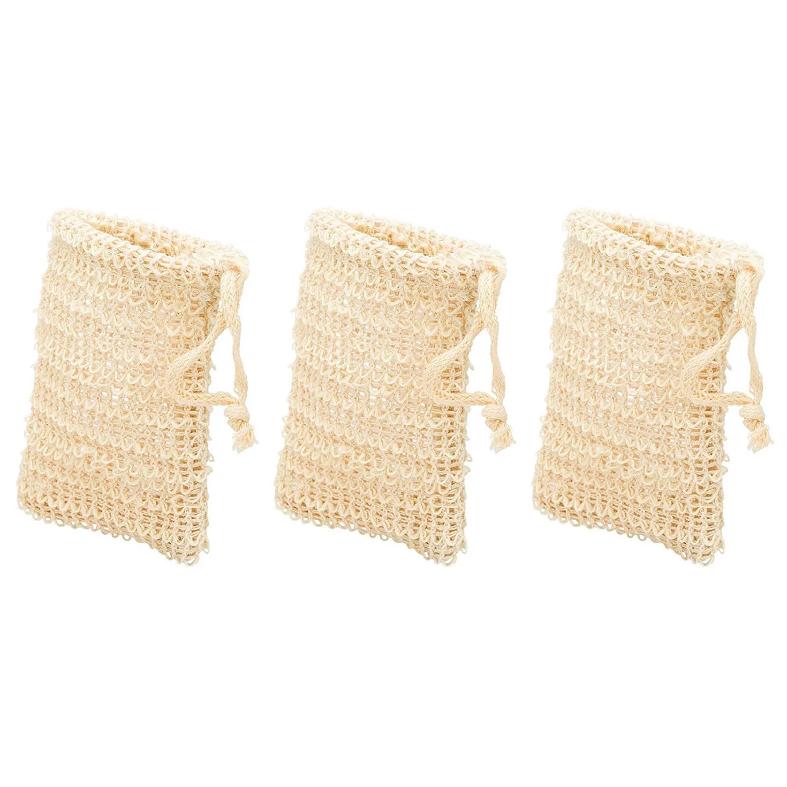 1-20pcs Natural Sisal Soap Bags Shower Bath Exfoliating Soap Saver Pouch Holder for Bath & Shower Use Soap Packaging Mesh Bags ﻿