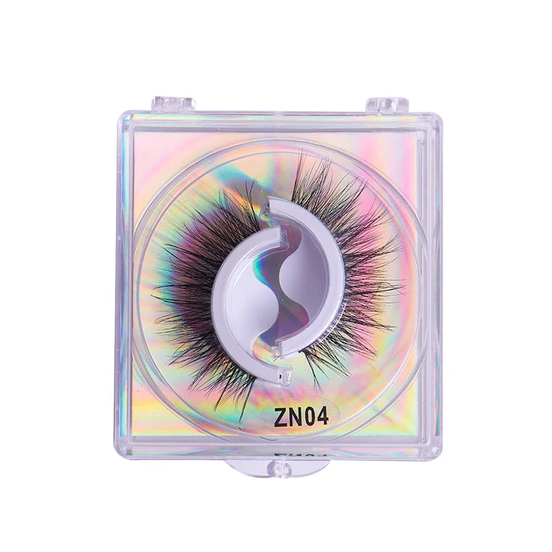 1Pair Reusable Self-Adhesive False Eyelashes Natural Multiple reversible glue-free self-adhesive pairs of false eyelashes Hot