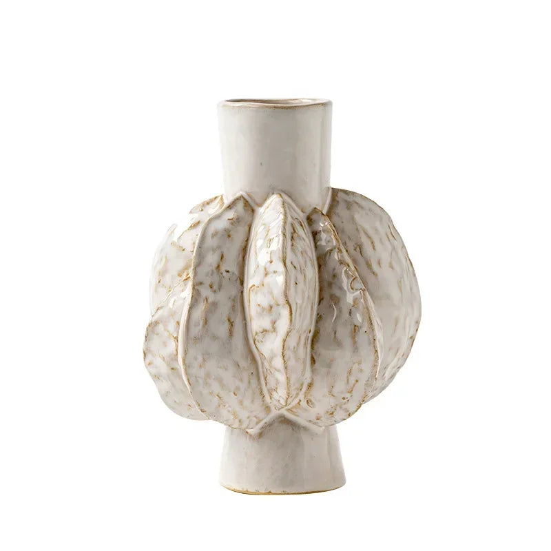Simple ceramic vase decoration dried flower living room home creative homestay style decorative flower device