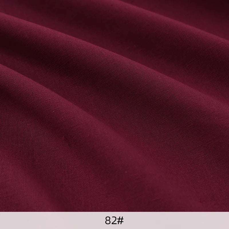 0.5/1/2 Yard Solid Color Cotton Linen Fabric Colorful Patchwork Seam Material DIY Curtain Home Textile Tablecloth Sewing Fabric