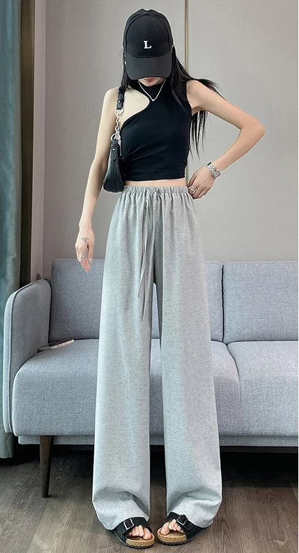 Linen Pants For Women Summer 2025 New Arrival High Waist Loose Casual Pants Trousers Korean Style Fashion Women's Pants