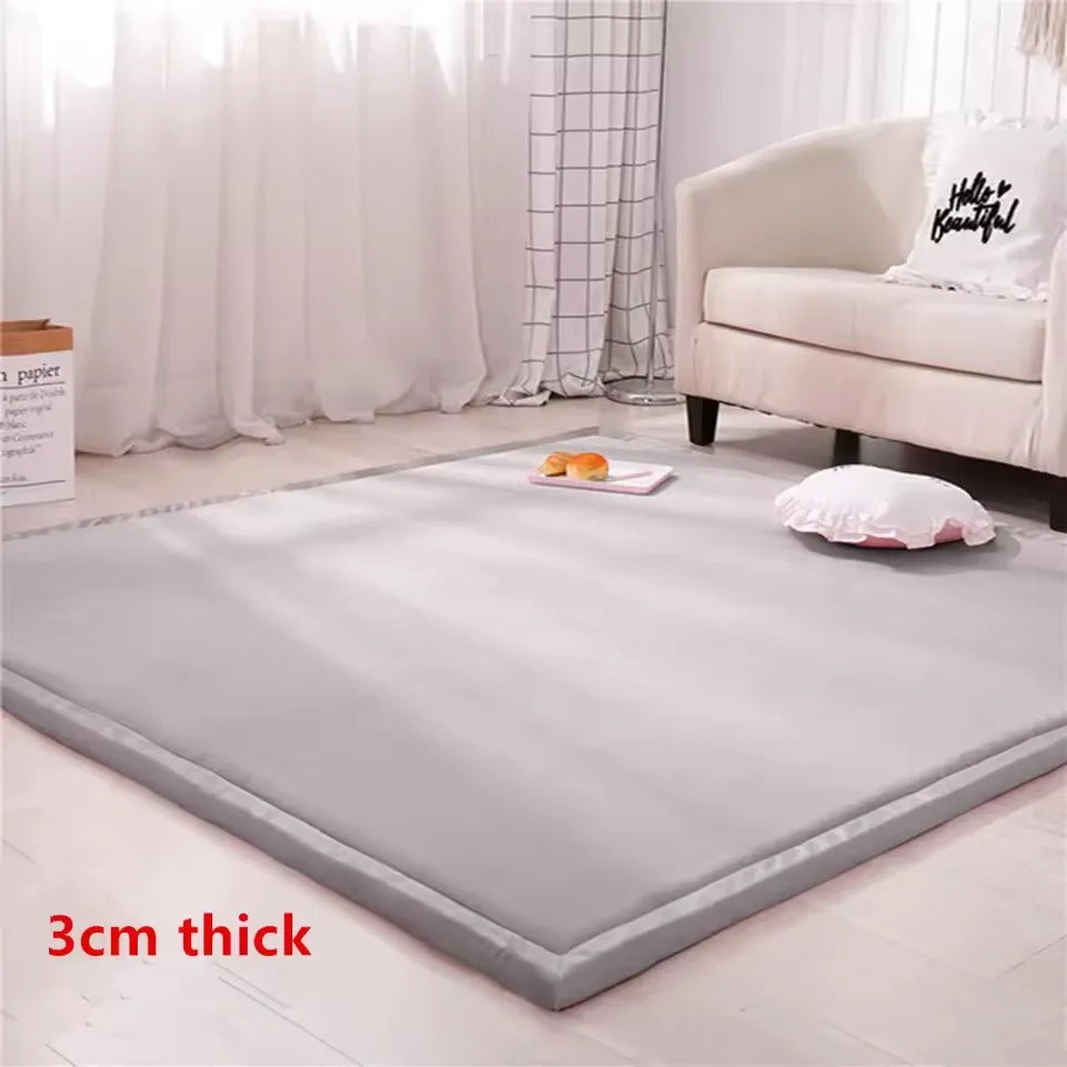 Baby Play Mat, 3CM Thick Crawling Rugs, Padded Foam Rug for Kids Playroom, Nursery, Living Room