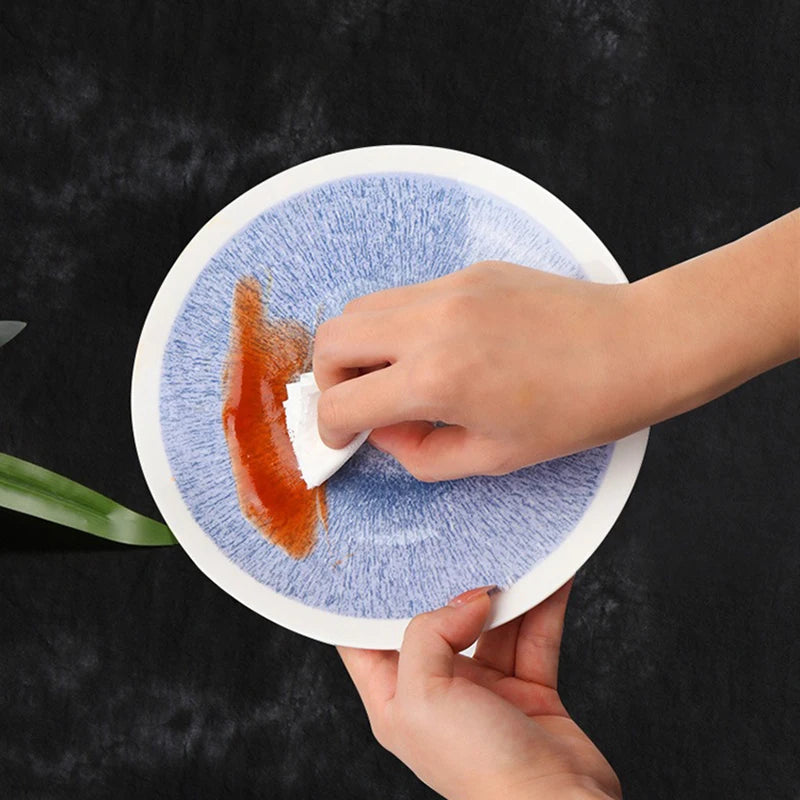 Purple Pupils Pattern Ceramic Tableware Chinese Ancient Fruit Snack Plate Seasoning Dipping Bowl Butter Dish Kitchen Tableware