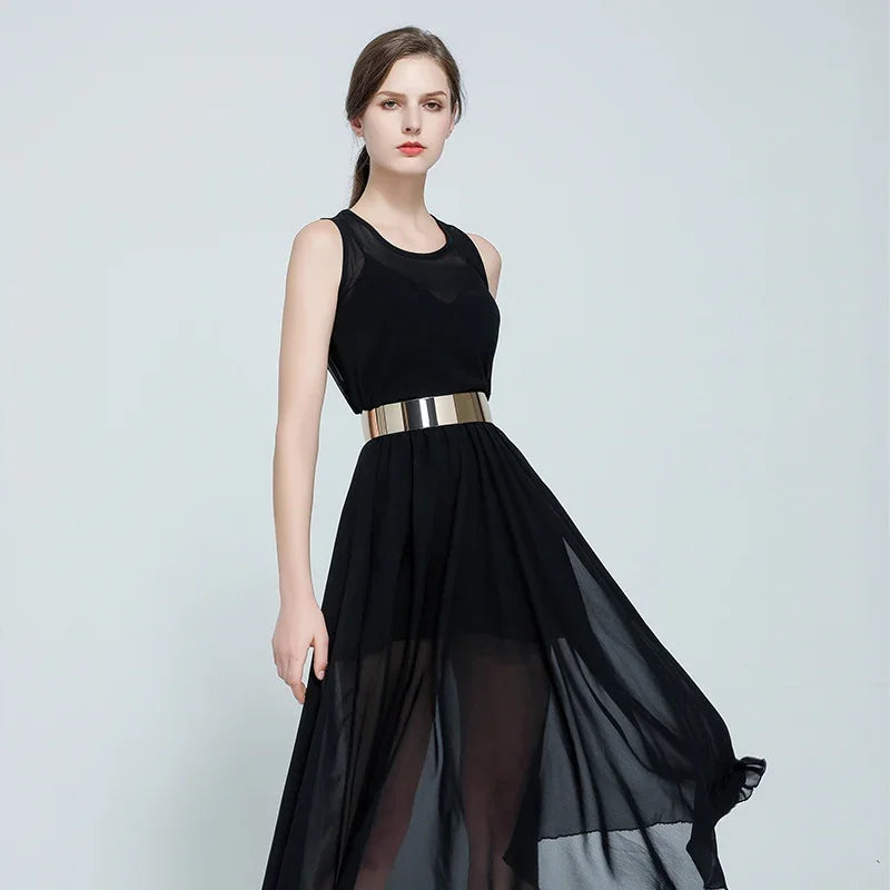 Width 4.5cm Metal Mirror Belt Fashion Women High Quality Waistband Golden Belt Cummerbunds European Style Girdle Strap Belt BL17