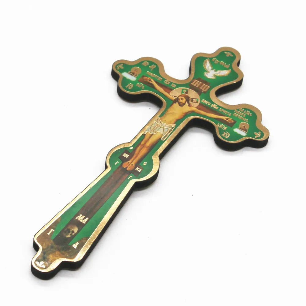 Orthodox Cross Wood Hand Jesus Gift Christ Church Christmas Cathilic Religious Prayer Wall Cross