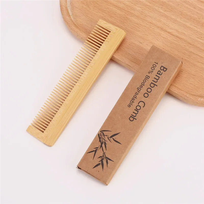 1Pcs Wooden Comb Bamboo Massage Hair Combs Natural Anti-static Hair Brushes Hair Care Massage Comb Men Hairdressing Styling Tool