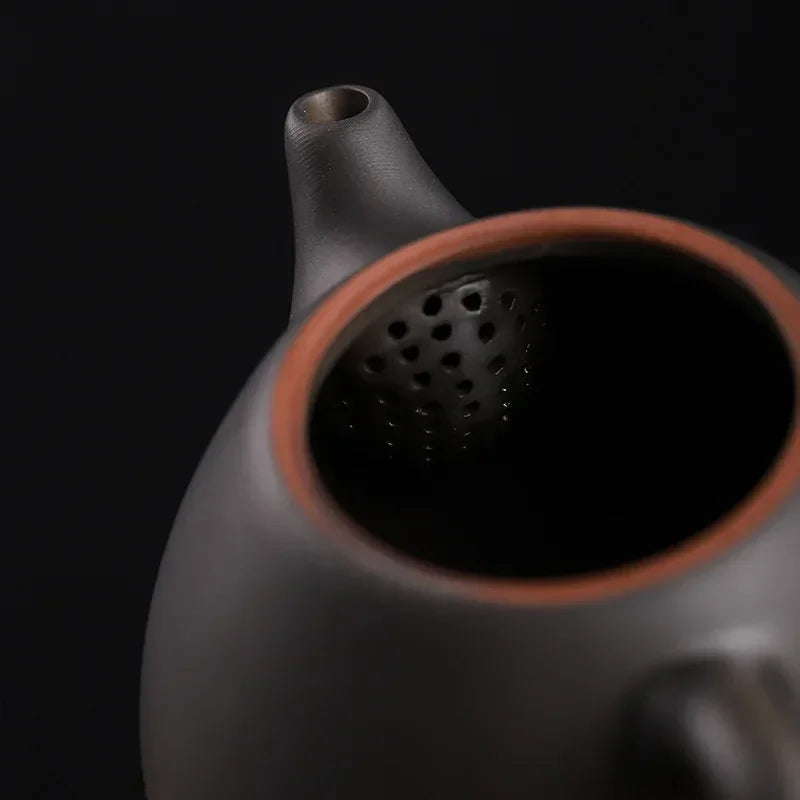 Qingxi Purple Pottery Lotte Pot Handmade Iron Tire Tea Making Device Long Dan Teapot Single Teapot Ceramic Teapot Siteel