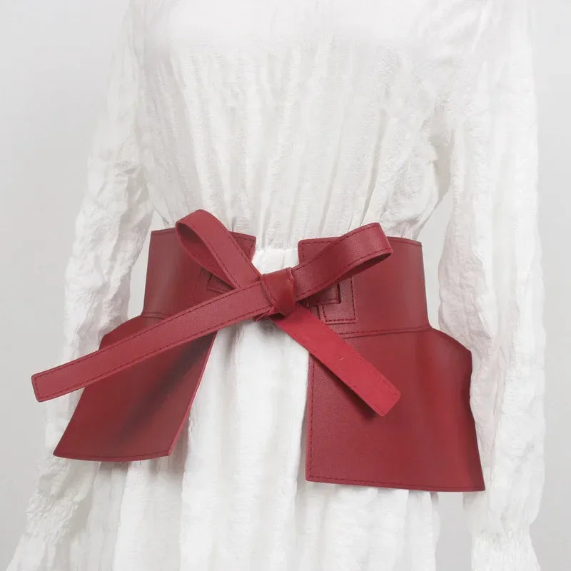 Knot Ultra Wide Girdle Waistband Women Lace Skirt Fashionable Decoration Tie Up Waist Closure Dress Versatile Accessories