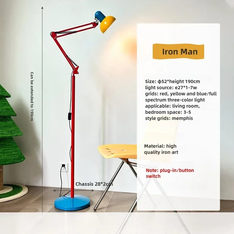 Minimalist Lovely LED Floor Lamps Minimalist Colorful Standing Lights for Kids Room Study Room Decor Lighting Fixture