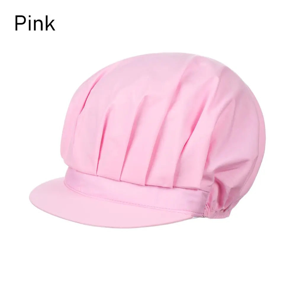 Chef Hat Kitchen Cooking Chef Cap Food Service Hair Nets Chic Work Accessories Women Bandage Adjustable Cap Solid