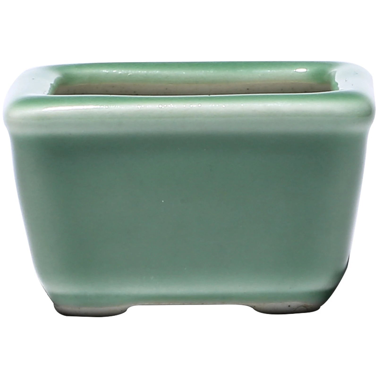 Glazed Pottery Flower Pot Bowl with Hole Mini Ceramic Planter Succulent Pot Eastern Style Ornament for Indoor Outdoor xqmg
