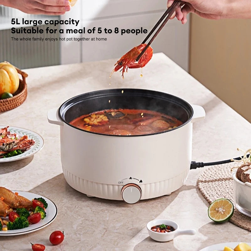 5L Electric Pot Non-stick Kitchen Double Pot Hot Pot Multi-function Electric Pot for Home Electric hot pot