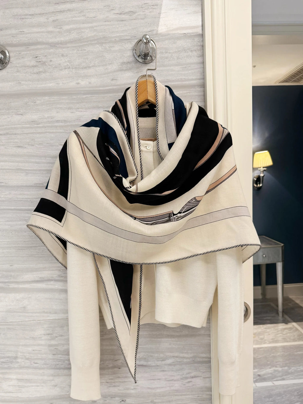 Triangular Shawl Winter Warm Scarf Women Large Scarves Hems Rolled Shawls Mother Christmas Gift